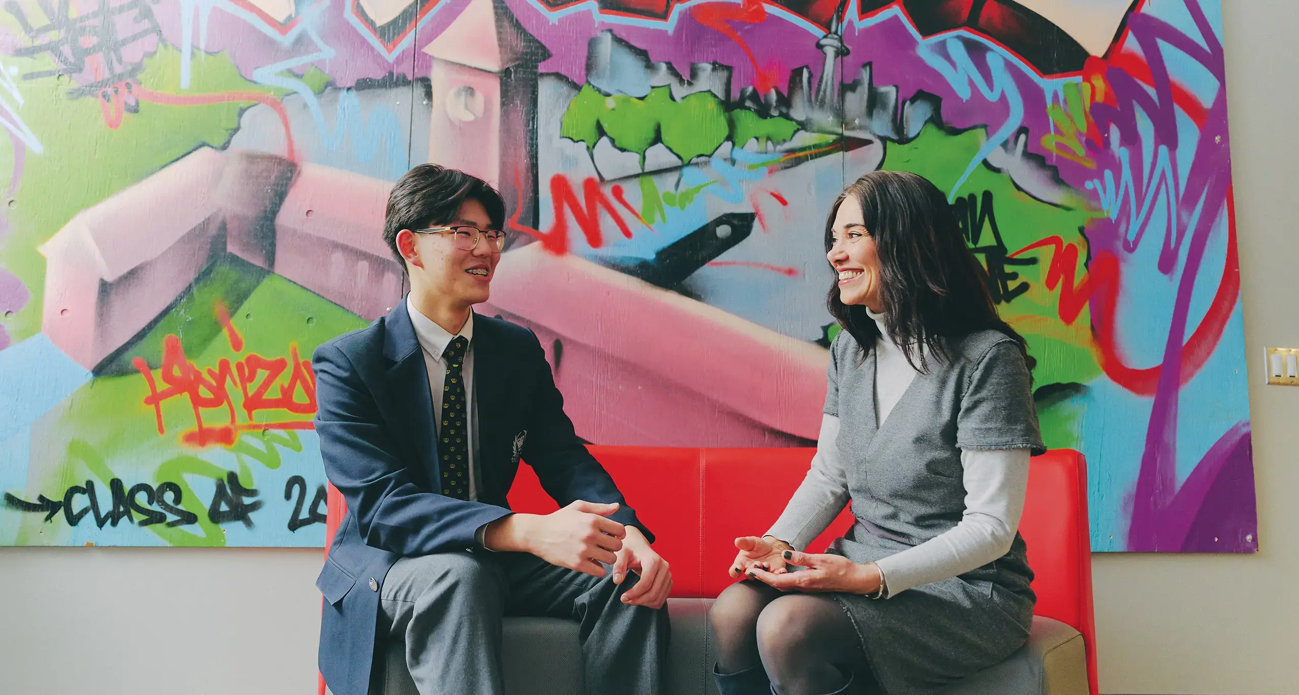 UCC Student and Mentor Talking